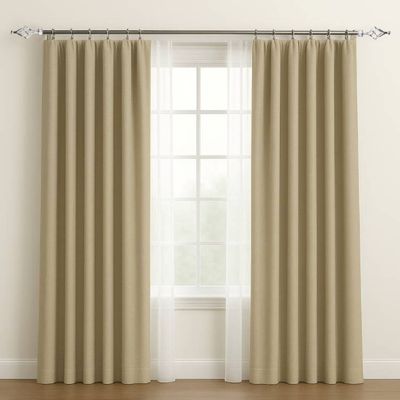 Heavy Duty Extendable Double Curtain Rod 2 Meter Adjustable Sturdy Steel Silver