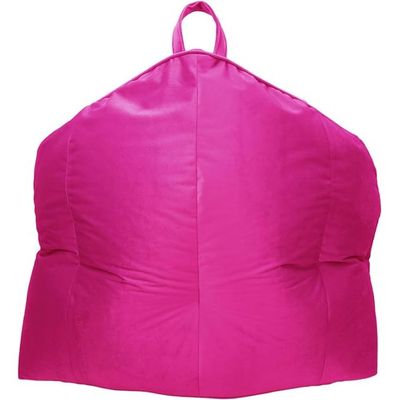 FATBAG Extra Comfort Spanish Velvet Fabric Bean Bag Sofa for Living Room and Courtyard (Pink)