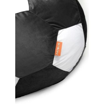 FATBAG Goal Getter Velvety Fabric Bean Bag Assorted colors for kids & adults sizes (Blue & White, Large)