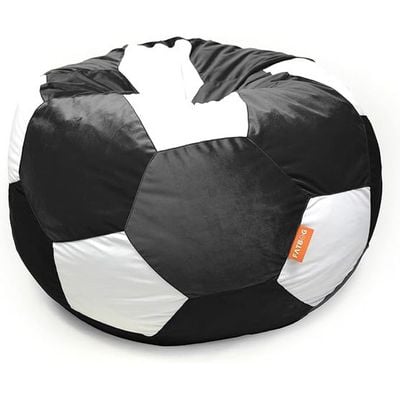 FATBAG Goal Getter Velvety Fabric Bean Bag Assorted colors for kids & adults sizes (Blue & White, Large)