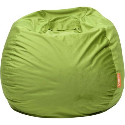 FATBAG Cozy Curve Velvety Fabric Bean Bag for Kids & Adults with separate filler bag sizes Extra Small | Small | Large | X Large | XX Large (Lime Green, X-Large)