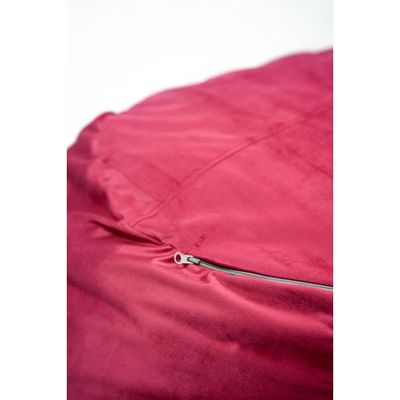 FATBAG Cozy Curve Velvety Fabric Bean Bag for Kids & Adults with separate filler bag sizes Extra Small | Small | Large | X Large | XX Large (Wine Red, XX-Large)
