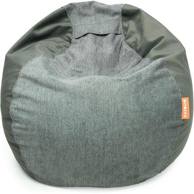 FATBAG Twintide imported velvety fabric Bean Bag chair for Kids & Adults sizes Small | Medium | Large | X Large | XX Large with removable filler bag (Charcoal Grey, Large)