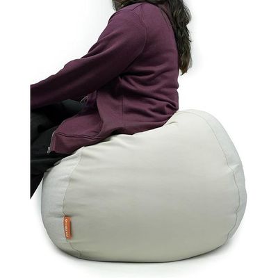 FATBAG Twintide imported velvety fabric Bean Bag chair for Kids & Adults sizes Small | Medium | Large | X Large | XX Large with removable filler bag (Willow White, Small)