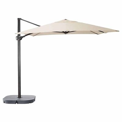 Aluminum & Steel Parasol- Mini Roma turning 360˚-197×48×8-Beige-1 year Warranty
