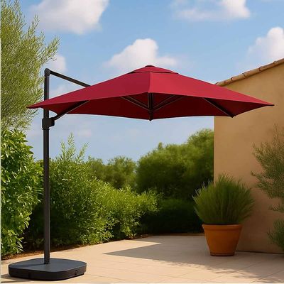 Aluminum & Steel Parasol- Mini Roma turning 360˚-197×48×8-1 year Warranty
