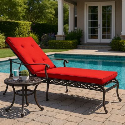 Sun lounger- Philadelphia style-190×70×54CM--Aluminum