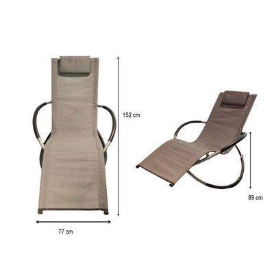 Schonor- Foldable Sun lounger-76015M Model- 152×77×89CM-Aluminum