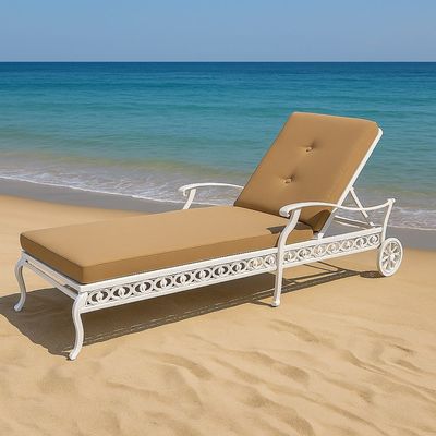 Sun lounger- Bremen style-Wheeled- 190×70×55CM-Aluminum