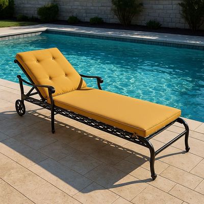 Sun lounger- Wheeled- Philadelphia style- 190×70×55CM-Aluminum