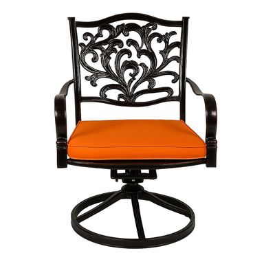 Santorini Outdoor Set- 92×92×74CM- Black frame orange cushion- 1 Year Santorini Outdoor Set- 92×92×74CM- Black frame orange cushion- 1 Year