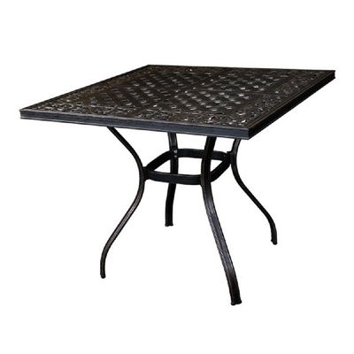 Santorini Outdoor Set- 92×92×74CM- Black frame orange cushion- 1 Year