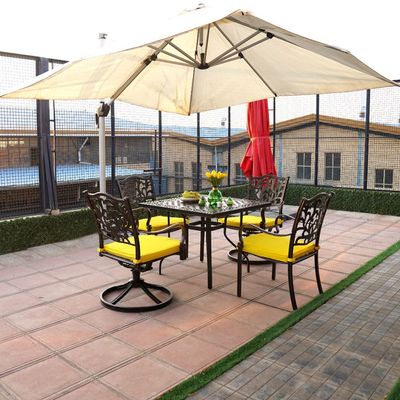 Santorini Outdoor Set- 92×92×74CM- Black fram/Yellow cushion- 1 Year