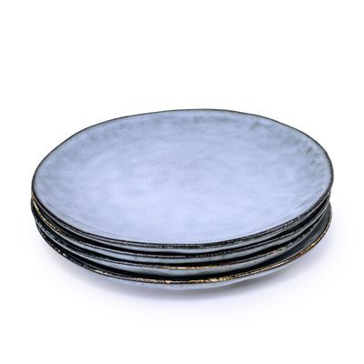 Cuisine Art Alura Stoneware Side Plate - 20cm, Blue (Set of 4)
