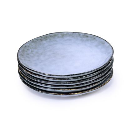 Cuisine Art Alura Stoneware Side Plate - 20cm, Blue (Set of 6)
