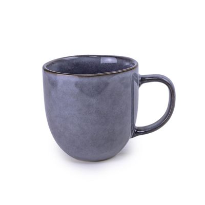 Cuisine Art Ayma Collection 420ml Stoneware Mug - Grey Large & Durable Coffee Cup (Set of 1)