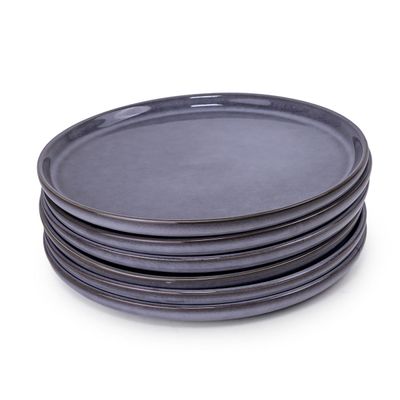 Cuisine Art Ayma Stoneware Side Plate - 21cm, Grey (Set of 6)