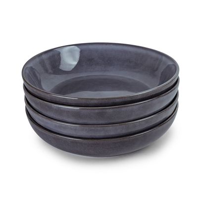 Cuisine Art Ayma Stoneware Soup Plate - 21cm, Grey (Set of 4)
