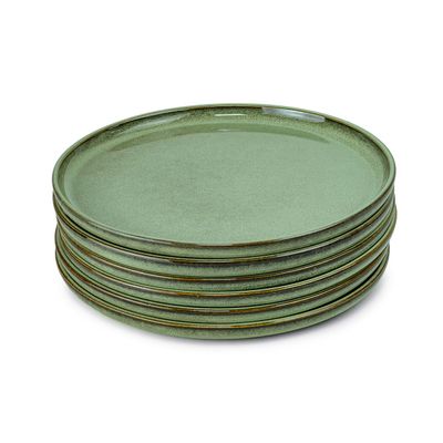 Cuisine Art Lara Stoneware Side Plate - 21cm, Light Green (Set of 6)