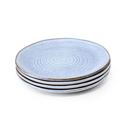 Cuisine Art Tia Stoneware Side Plate - 21cm, Blue (Set of 4)