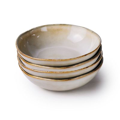 Cuisine Art Jamie Collection 18cm Stoneware Bowl, Brown(Set of 4)