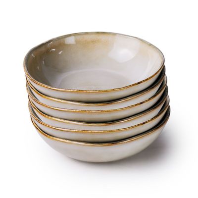 Cuisine Art Jamie Collection 18cm Stoneware Bowl, Brown(Set of 6)