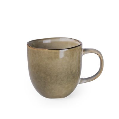 Cuisine Art Jamie Collection 385ml Stoneware Mug - Brown Large & Durable Coffee Cup (Set of 1)