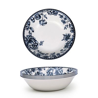 Claytan Rhapsody Collection 9 Inch Dark Blue Ceramic Salad Bowl (Set of 4)
