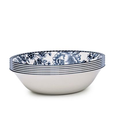 Claytan Rhapsody Collection 9 Inch Dark Blue Ceramic Salad Bowl (Set of 6)