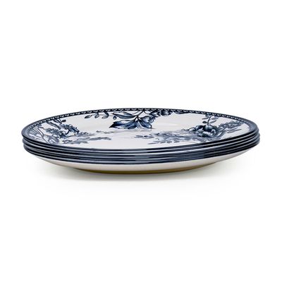 Claytan Rhapsody Collection 12-Inch Dark Blue Ceramic Chop Plate (Set of 6)