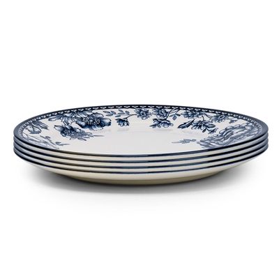 Claytan Rhapsody 10.5-Inch Dark Blue Ceramic Dinner Plate - Set of 4
