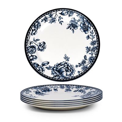 Claytan Rhapsody 10.5-Inch Dark Blue Ceramic Dinner Plate - Set of 4
