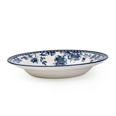 Claytan Rhapsody 9-Inch Dark Blue Ceramic Soup Plate (Set of 1)