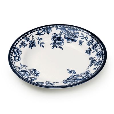 Claytan Rhapsody 9-Inch Dark Blue Ceramic Soup Plate (Set of 1)