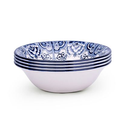 Claytan Lighthouse Blue 6-Inch Ceramic Cereal Bowl (Set of 4)