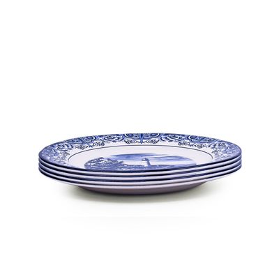 Claytan Lighthouse Blue 10.5-Inch Ceramic Dinner Plate (Set of 4)