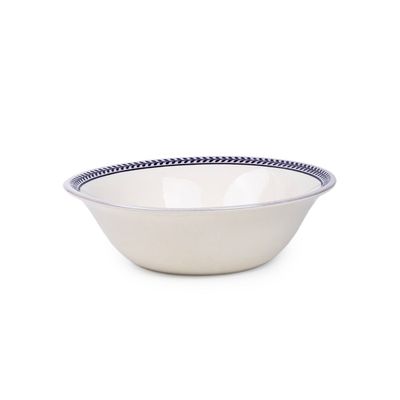 Claytan Callista 6.2 inch Porcelain Cereal & Breakfast Bowl (Purple & White, Set Of 6)