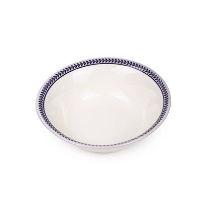 Claytan Callista 6.2 inch Porcelain Cereal & Breakfast Bowl (Purple & White, Set Of 6)