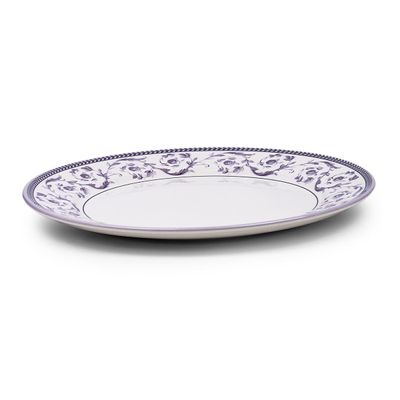 Claytan Callista 12 inch Ceramic Chop Plate (Purple & White, Set Of 1)