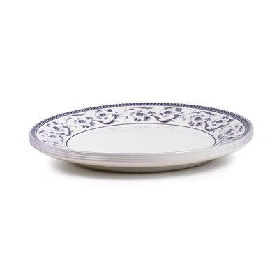 Claytan Callista 10.5 inch Ceramic Dinner Plate (Purple & White, Set Of 4)