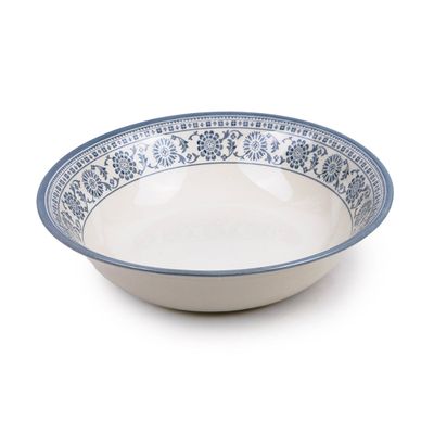 Claytan Plethora 9 inch Ceramic Salad Bowl (Grey & White, Set of 4)