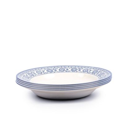 Claytan Plethora 8 inch Ceramic Salad Plate (Grey & White, Set Of 4)