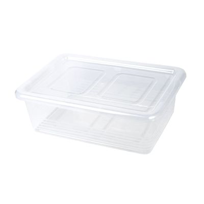 Mondex 6 Piece Polypropylene Storage Box Set - 10L Capacity Each - Transparent