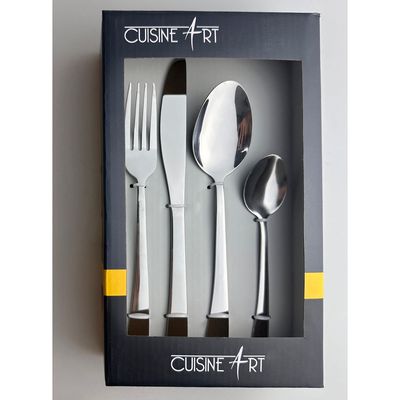 Cuisine Art Sasa 16 Piece Stainless Steel Cutlery Set, Silver