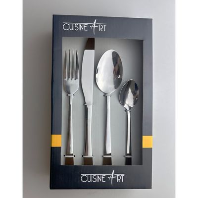 Cuisine Art Chole 16 Piece Stainless Steel Cutlery Set, Silver