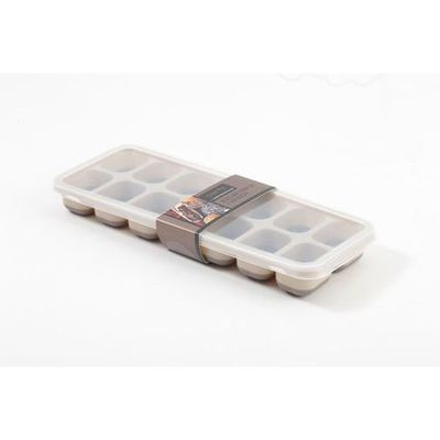 Cuisine Art Thermoplastic Rubber (TPR) and Polypropylene Ice Cube Tray with Lid, 25cm (Set of 2)