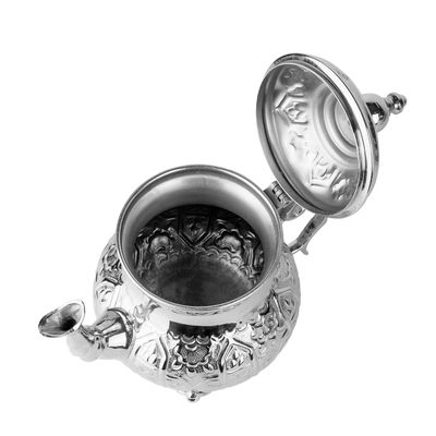 Cuisine Art Moroccan Brass Teapot - Zwin, 350ml, Silver