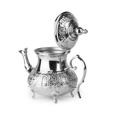 Cuisine Art Moroccan Brass Teapot - Zwin, 350ml, Silver