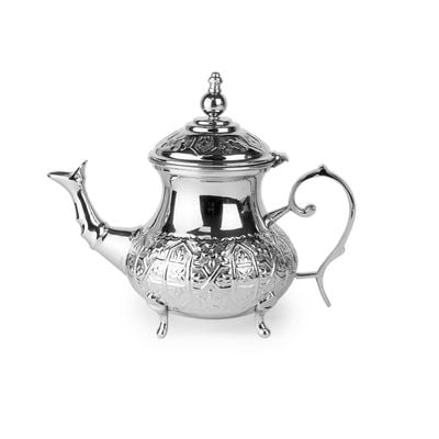 Cuisine Art Moroccan Brass Teapot - Zwin, 350ml, Silver