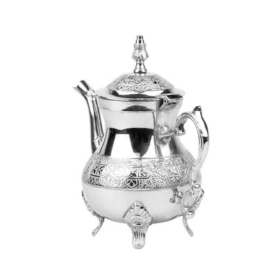 Cuisine Art Moroccan Brass Teapot - Khayb, 700ml, Silver